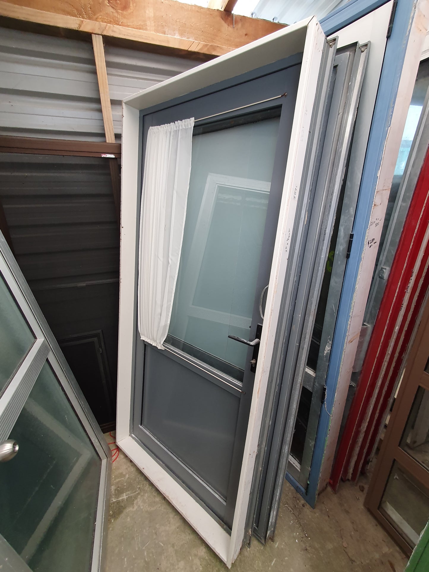 Extra wide Aluminium door in good condition 2m H x 940 W