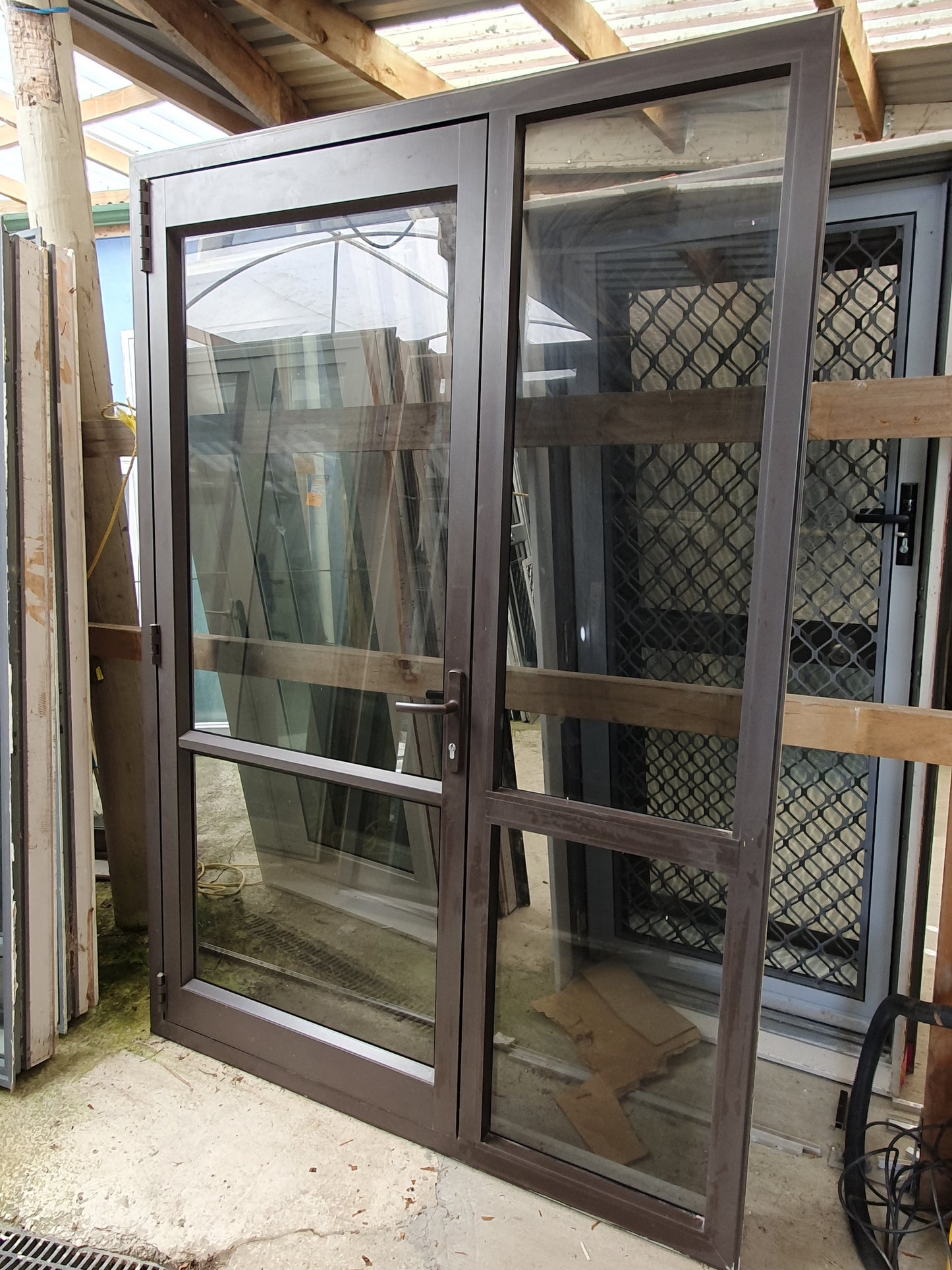 Modern Door with sidelight (opens outwards) 2160 H x 1520