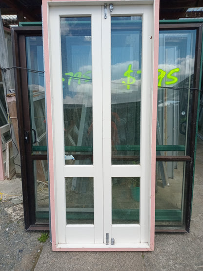 Wooden French doors 2210 H x 950 W