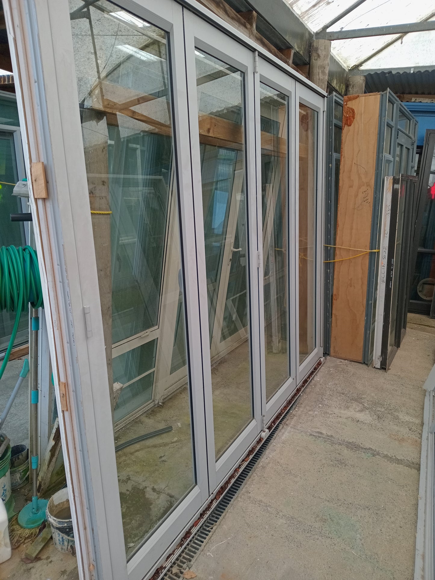 Bifolding windows, awning windows & matching doors will sell individually