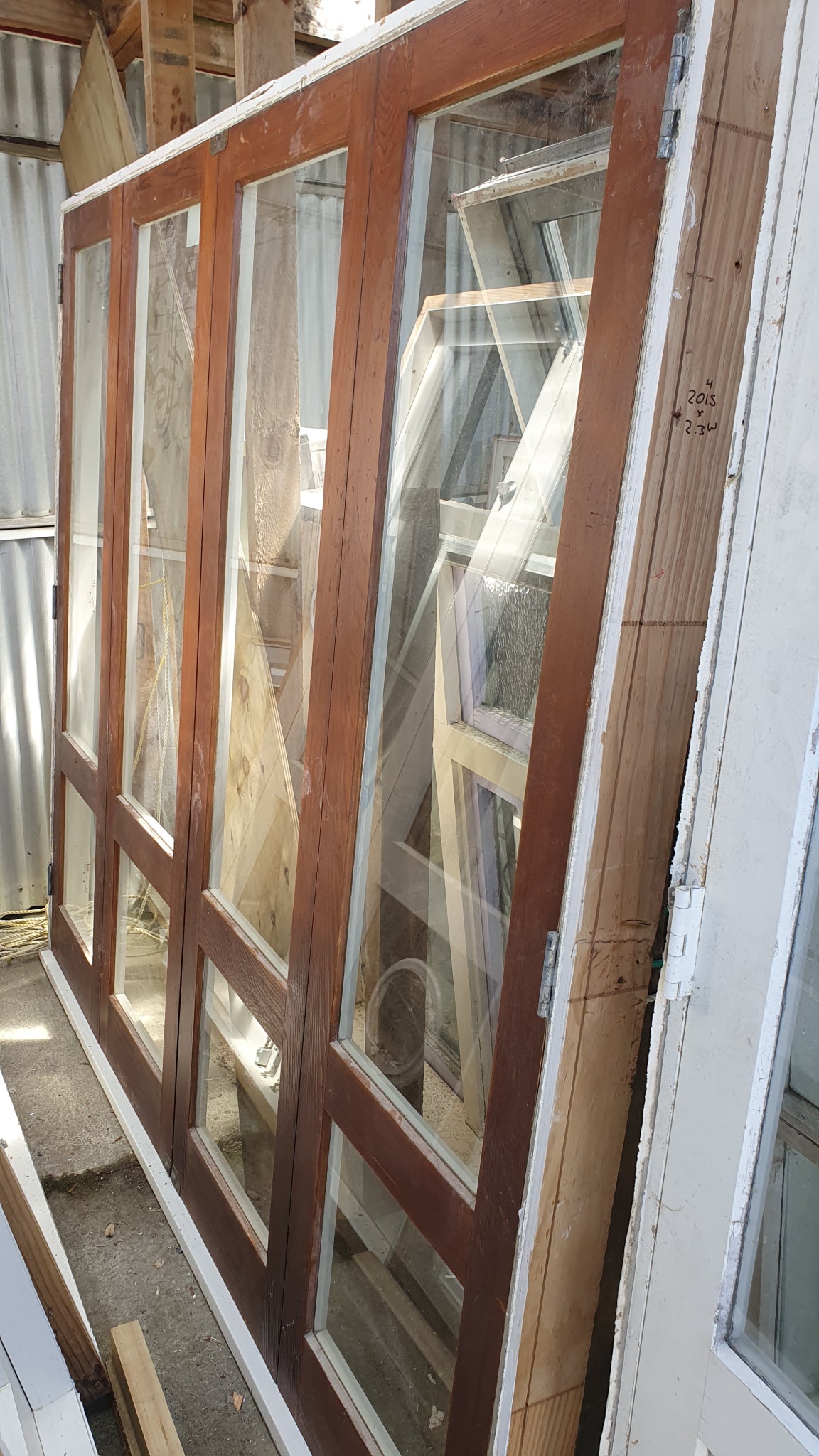 Cedar Bifolding doors 2020 H x 2300 W