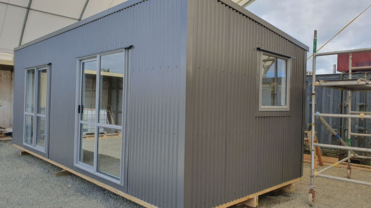 7.2 x 3m Portable Building, Kiwi Steel corrugated Iron cladding - Shell stage