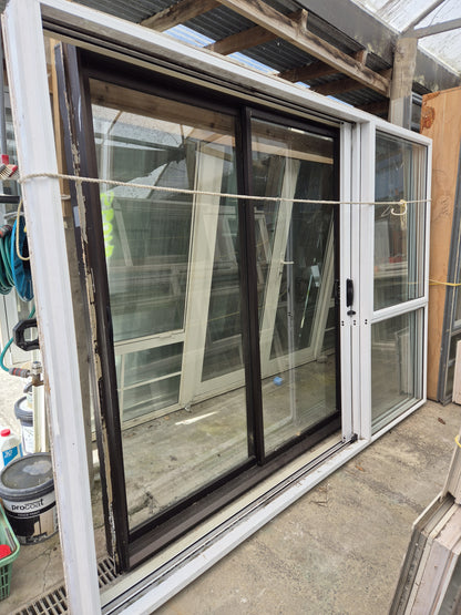 White Stacker Slider with opening sash 2000 H x 2830 W