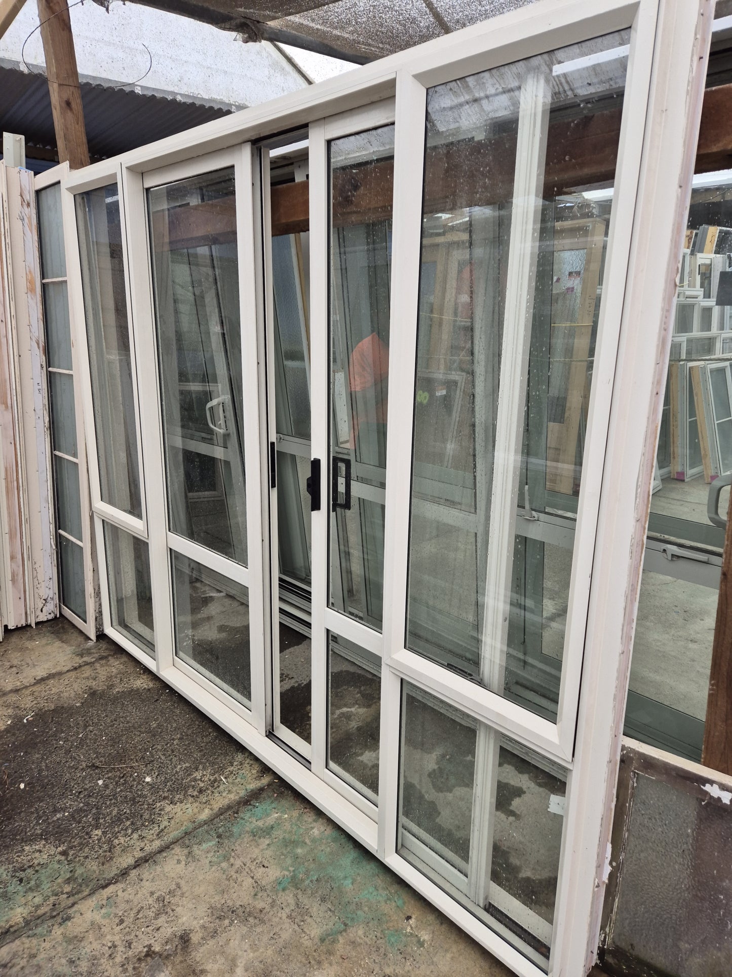 Off White Bi-parting Sliding doors 2 H x 2.4 W  (2 available)