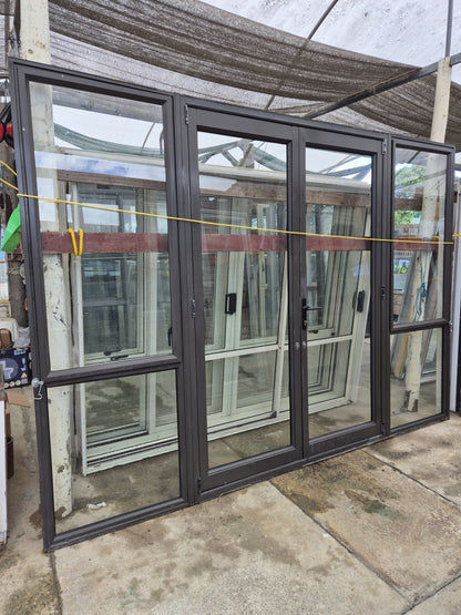 Aluminium French Doors 2.2 H x 3.1 W (4 sets available)