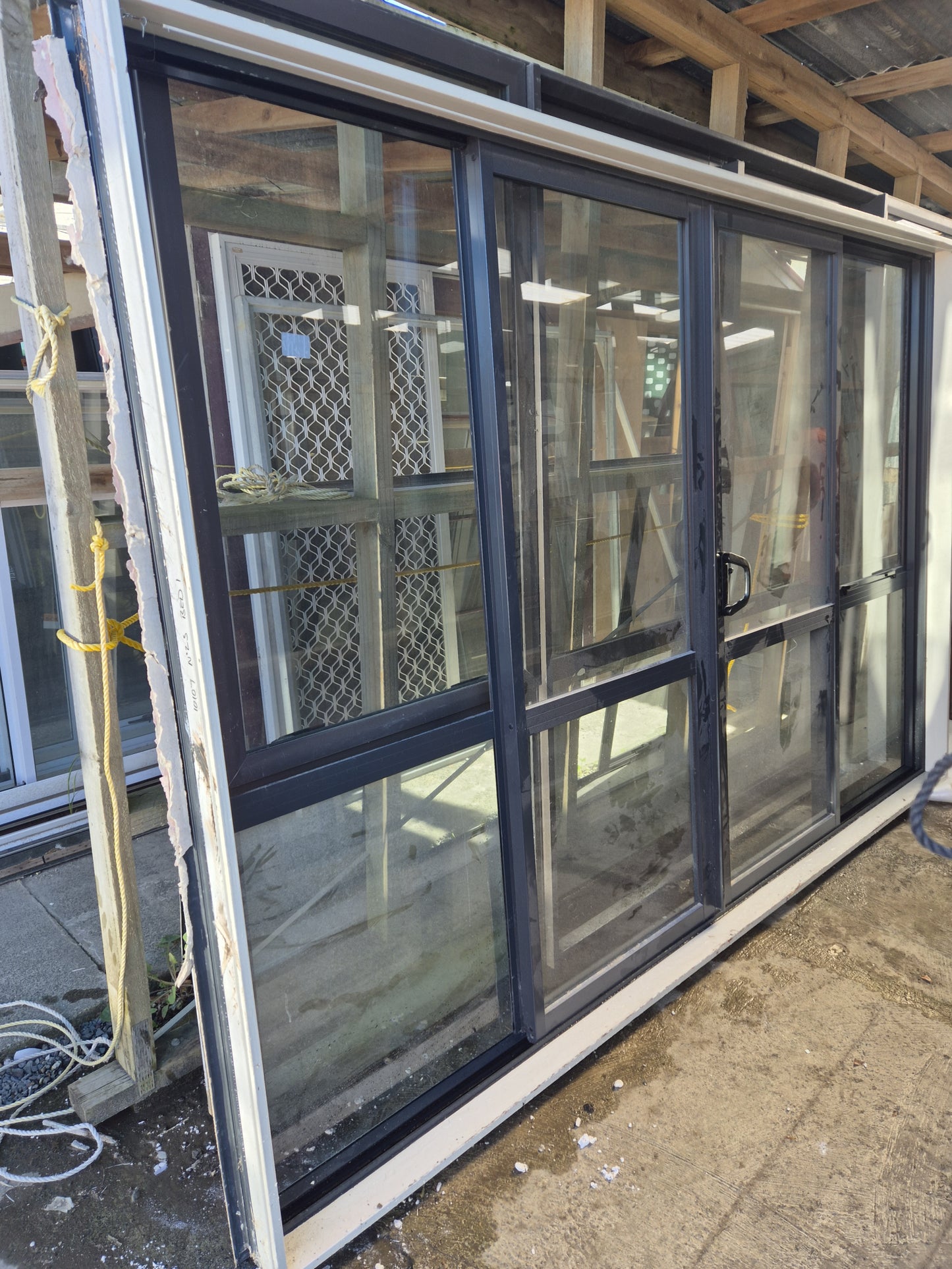 Biparting Sliding Door with windows 2 H x 3 W #2004 see matching joinery