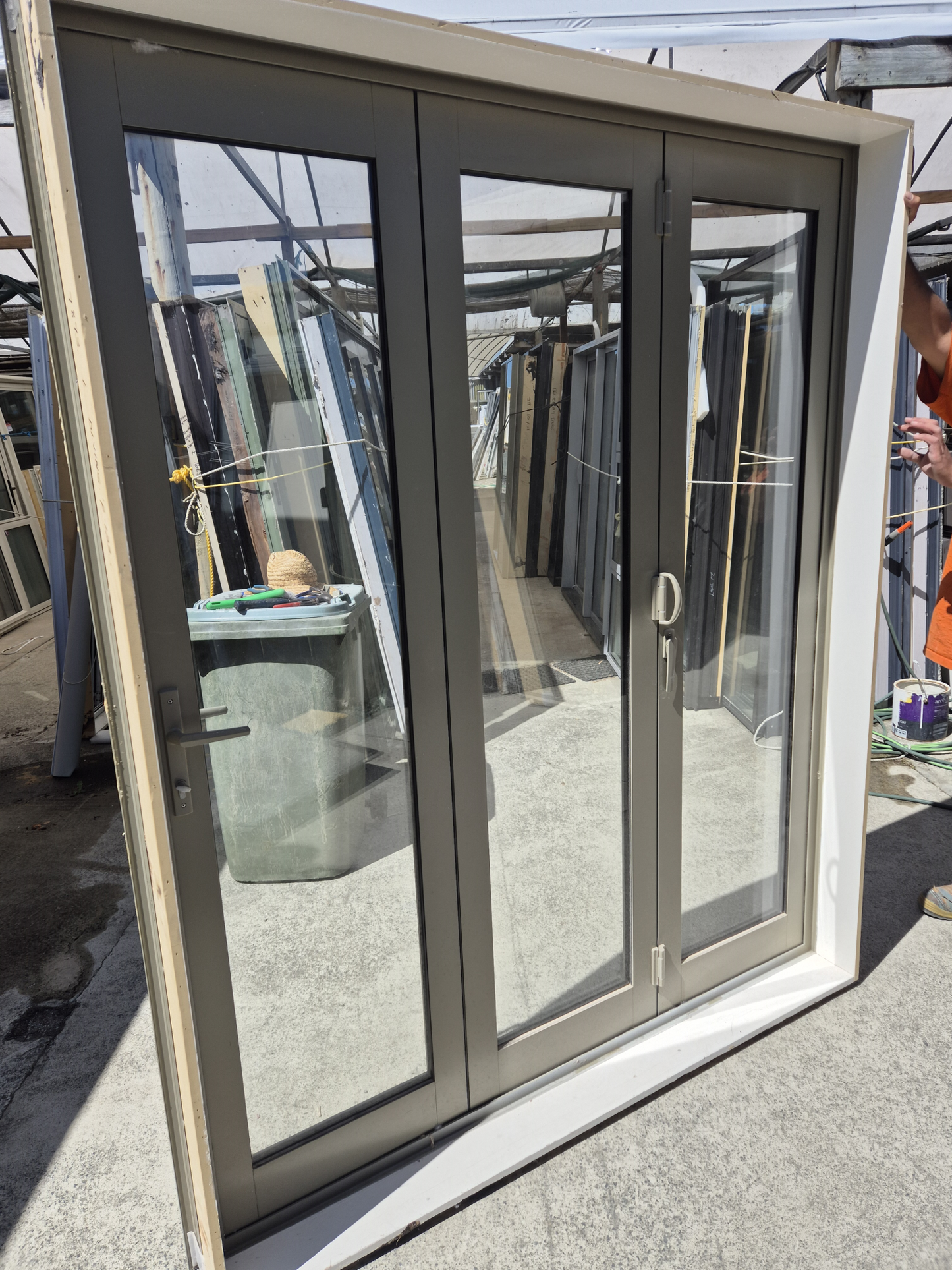 Double Glazed Lichen Green Job lot, Bifold Doors & Sliders priced individually