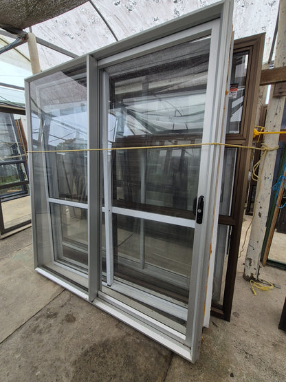 Full Pane Safety Glass Silver Ranchslider 2070 H x 1880 W #RS0003