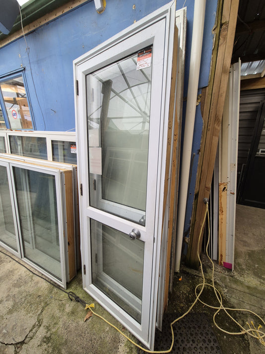 White Exterior door 2 H x 760 W opens outwards #PA1944