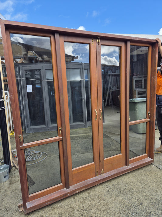 CEDAR FRENCH DOORS 2040 H x 2180 W see matching Bifolds etc listed