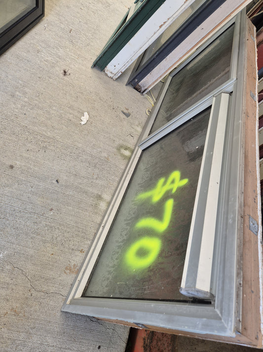 600 H x 1600 W Frosted glass, awning opening #2001