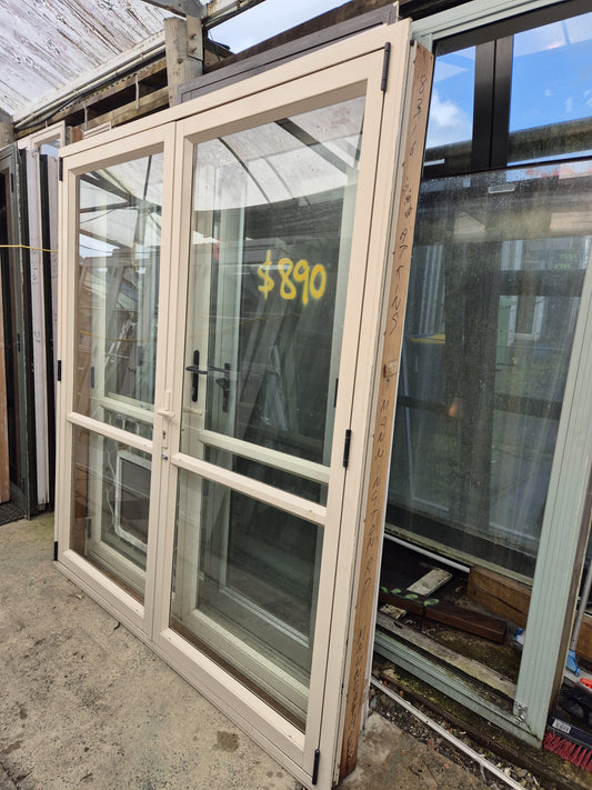Wide French doors 2070 H x 1890 W, see matching joinery #1999