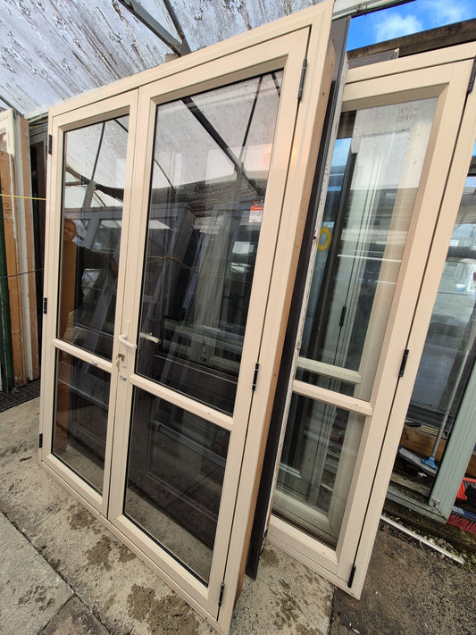 Aluminium French doors 2020 H x 1390 W see matching joinery #1998