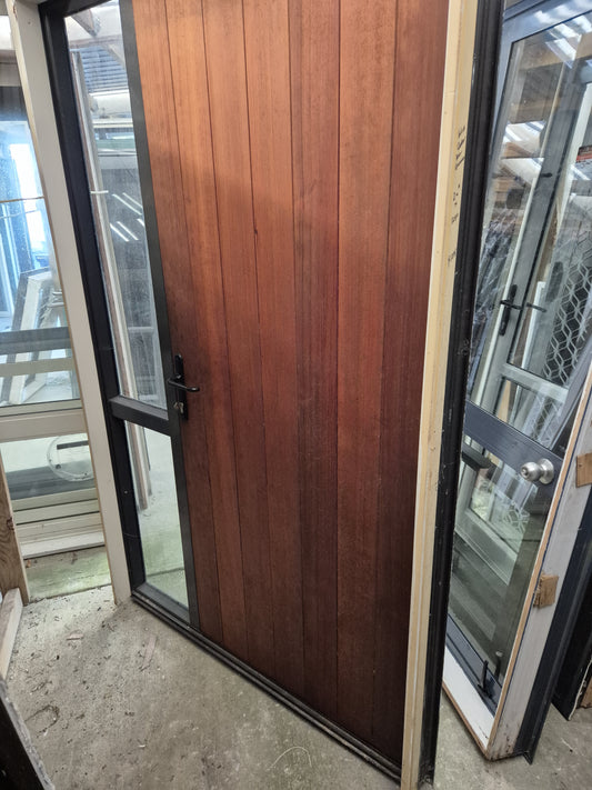 Lovely Cedar Entrance Door with sidelight 2m H x 1.25 W #2033