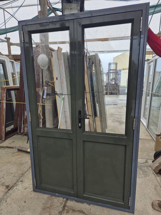 Aluminium French doors 2050 H x 1250 W #2042