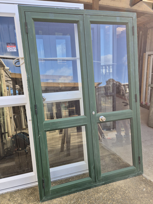 Permanent Green French Doors 2 H x 1.3 W #2047
