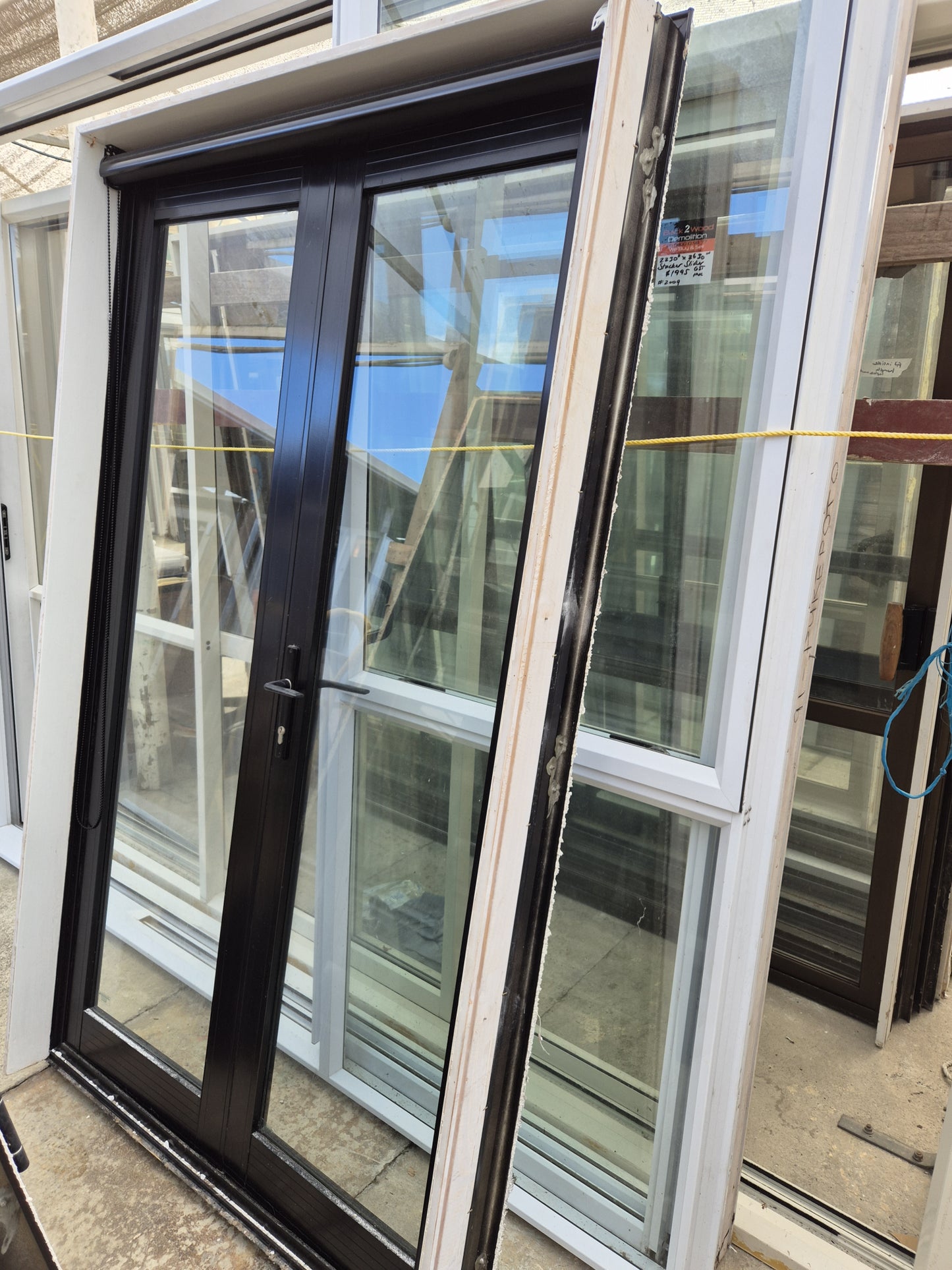 Black French Doors 2 H x 1.2 W (3 sets available + more joinery) #2050