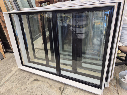 Black aluminium window 1.2 H x 1.8 W  #2070 (2 available)