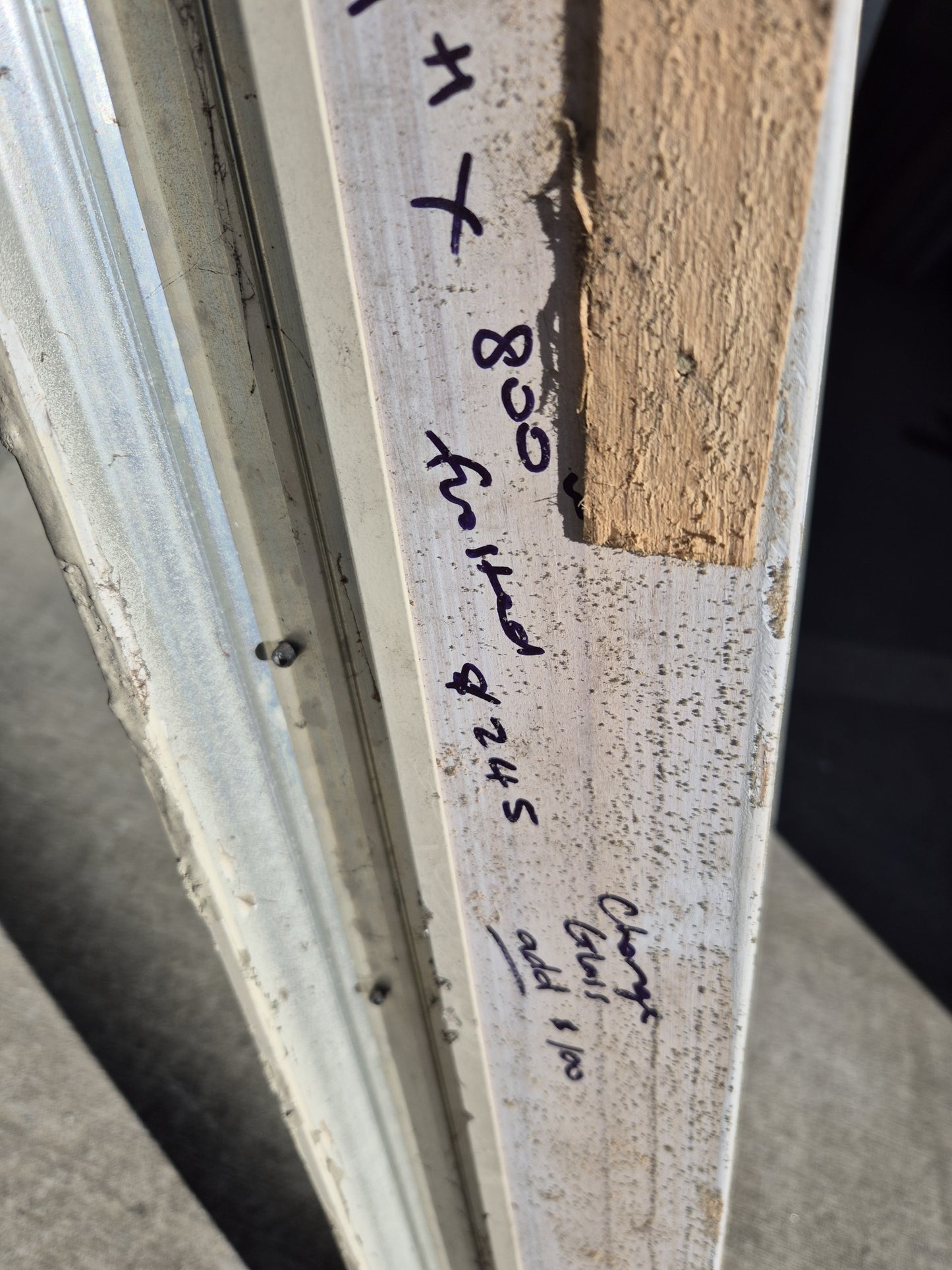 Cream window, frosted awning opening 1 H x .8W (4 available) #2085