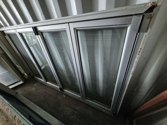 Silver Bifolding Window 1450 H x 2420 W #2087