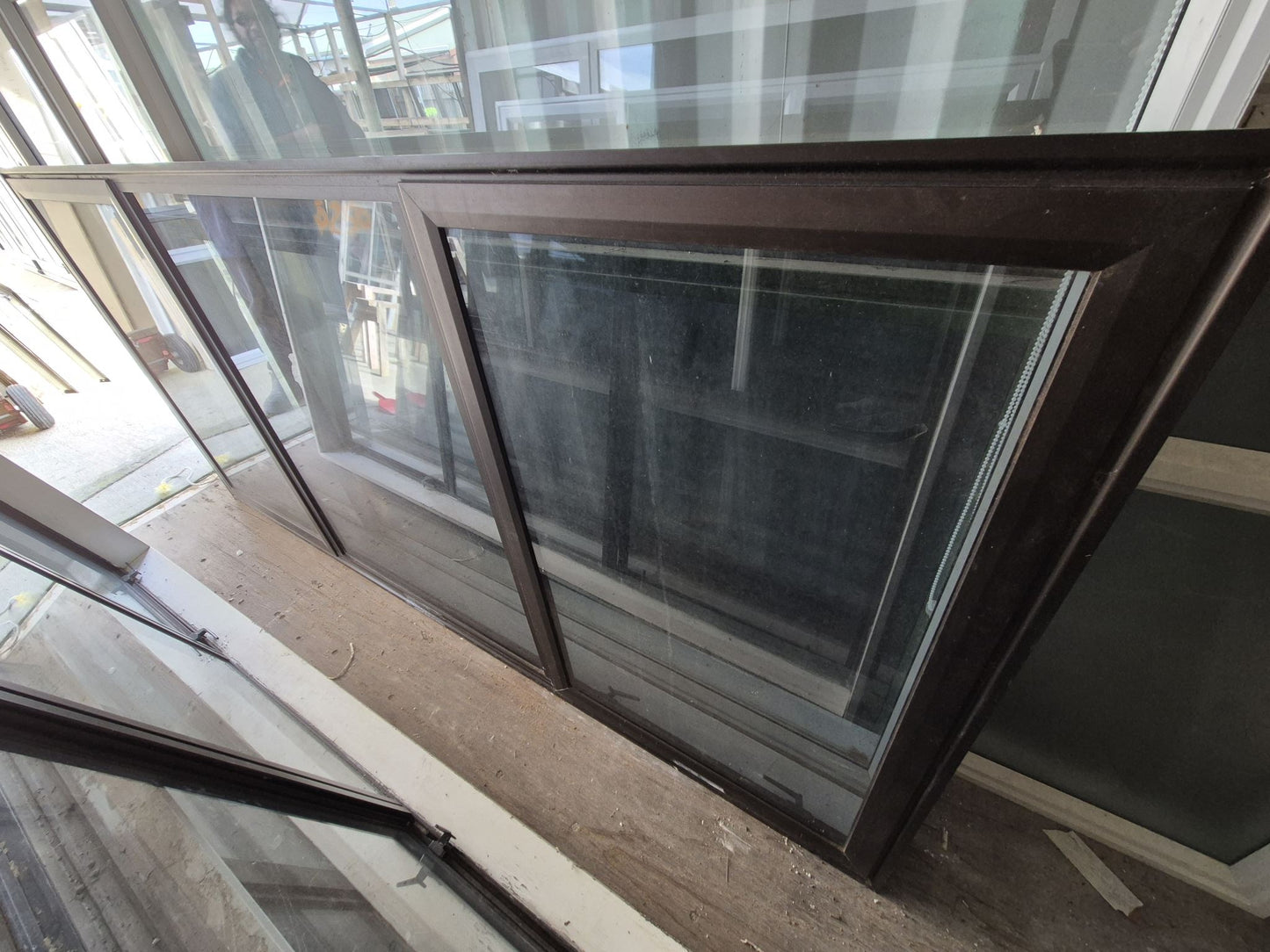 Dark Bronze Double Glazed, double opening window 1.2 H x 2.6W #2088