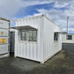 20ft High Cube Shipping Container / Site office conversion with secure shutters & wired