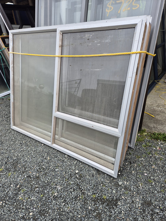 Silver Aluminium Opening Window 1410 H x 1800 W #2092 (3 available)