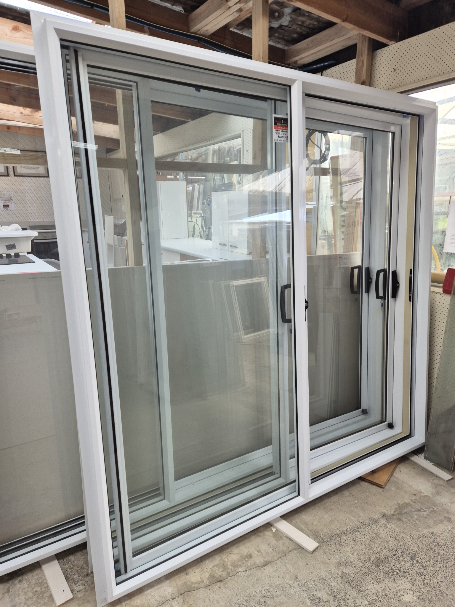 Glass Ranch Slider NEW WHITE RANCHSLIDER 2 x 2 (L-R & R-L, 4 available) #2101 – Back 2 ...