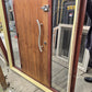 Scoria Red Cedar Door Entranceway with sidelights 2050 H x 1800 W #2125d