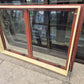 Scoria Red Window double awning opening 890 H x 1410 W #2125f