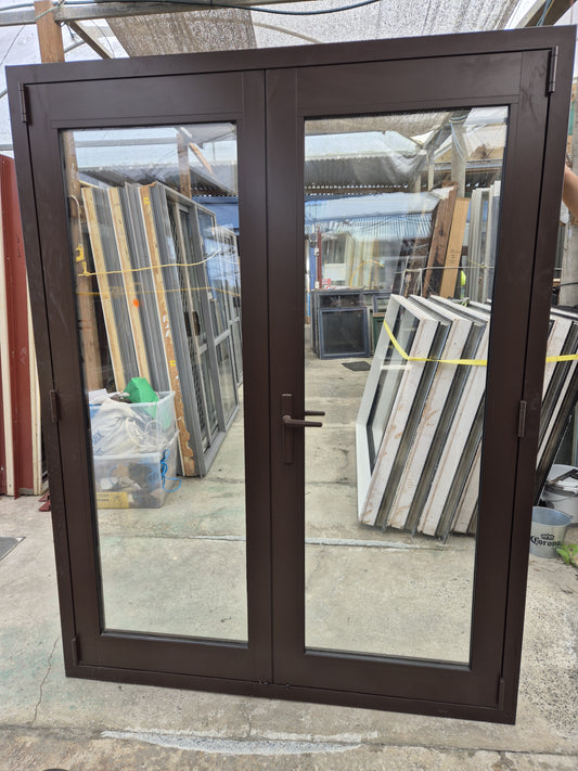 New Double Glazed Brown French Door 1980 H x 1500 W #2107
