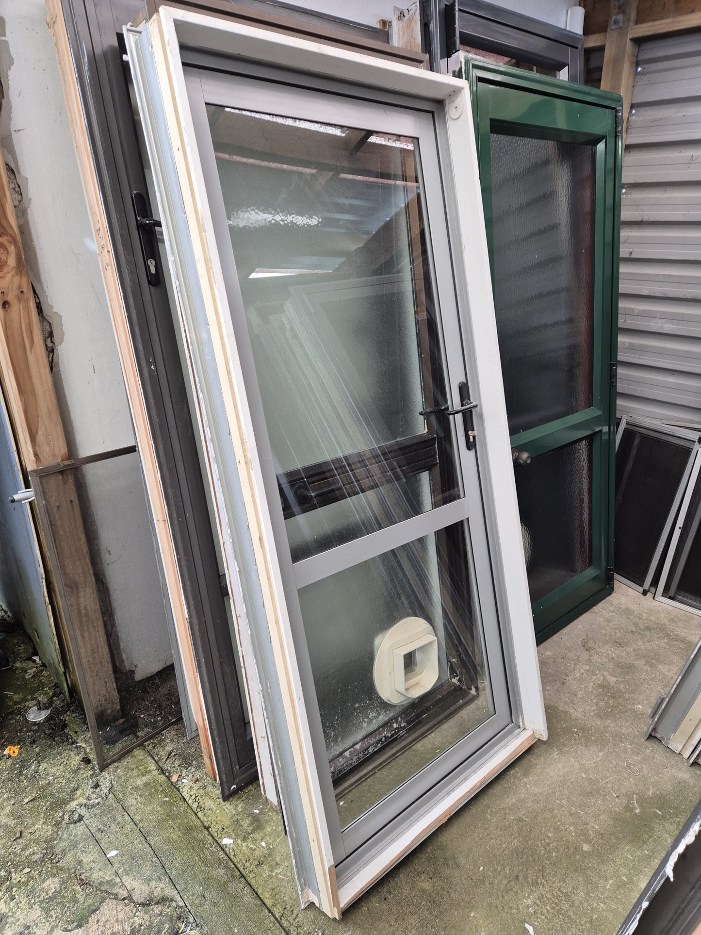 Aluminium PA Door 1960 H x 890 W opens outward #2112