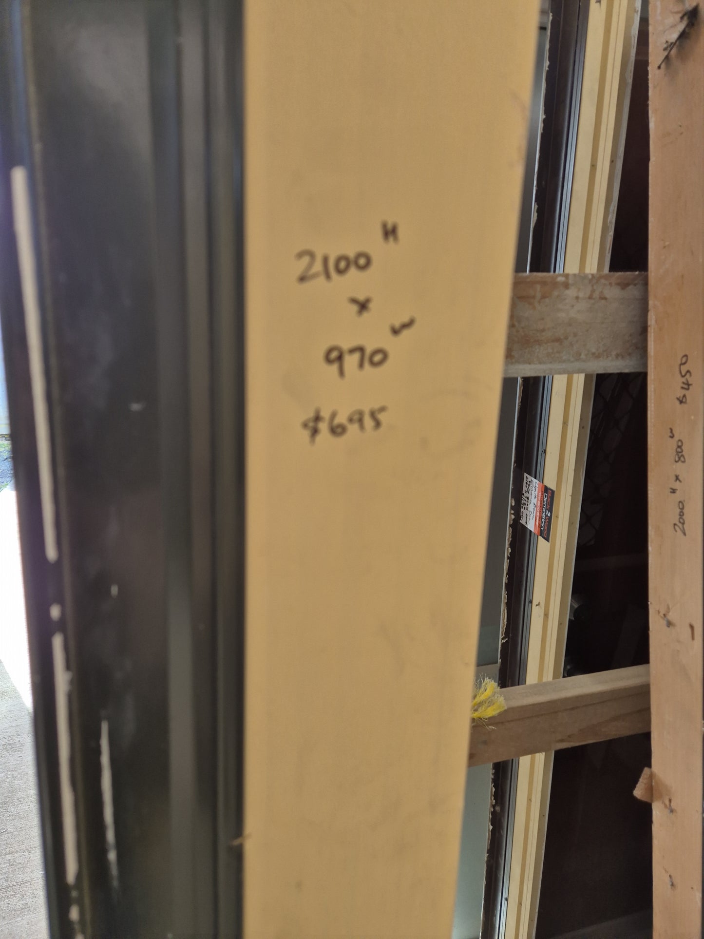 Wide Karaka Green Door, opens inwards 2100 H x 970 W