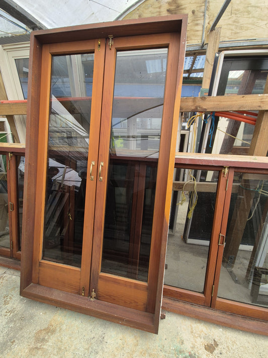 Beautiful Cedar French doors 2190 H x 1200 W #30i see matching Bifolds etc