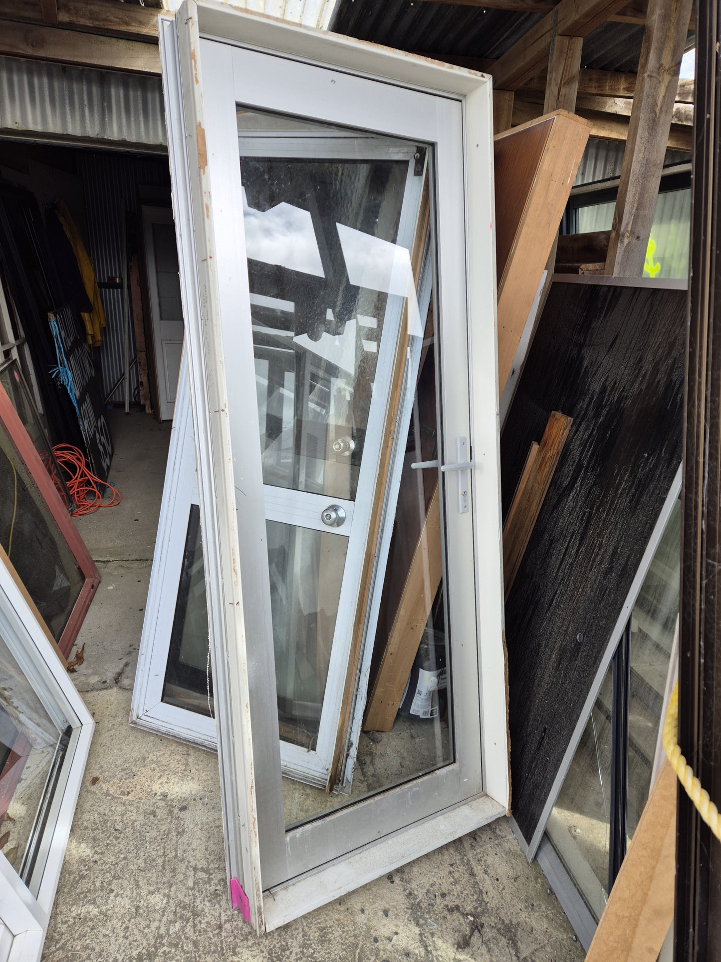 Silver Entry Door 2040 H x 800 W #2128