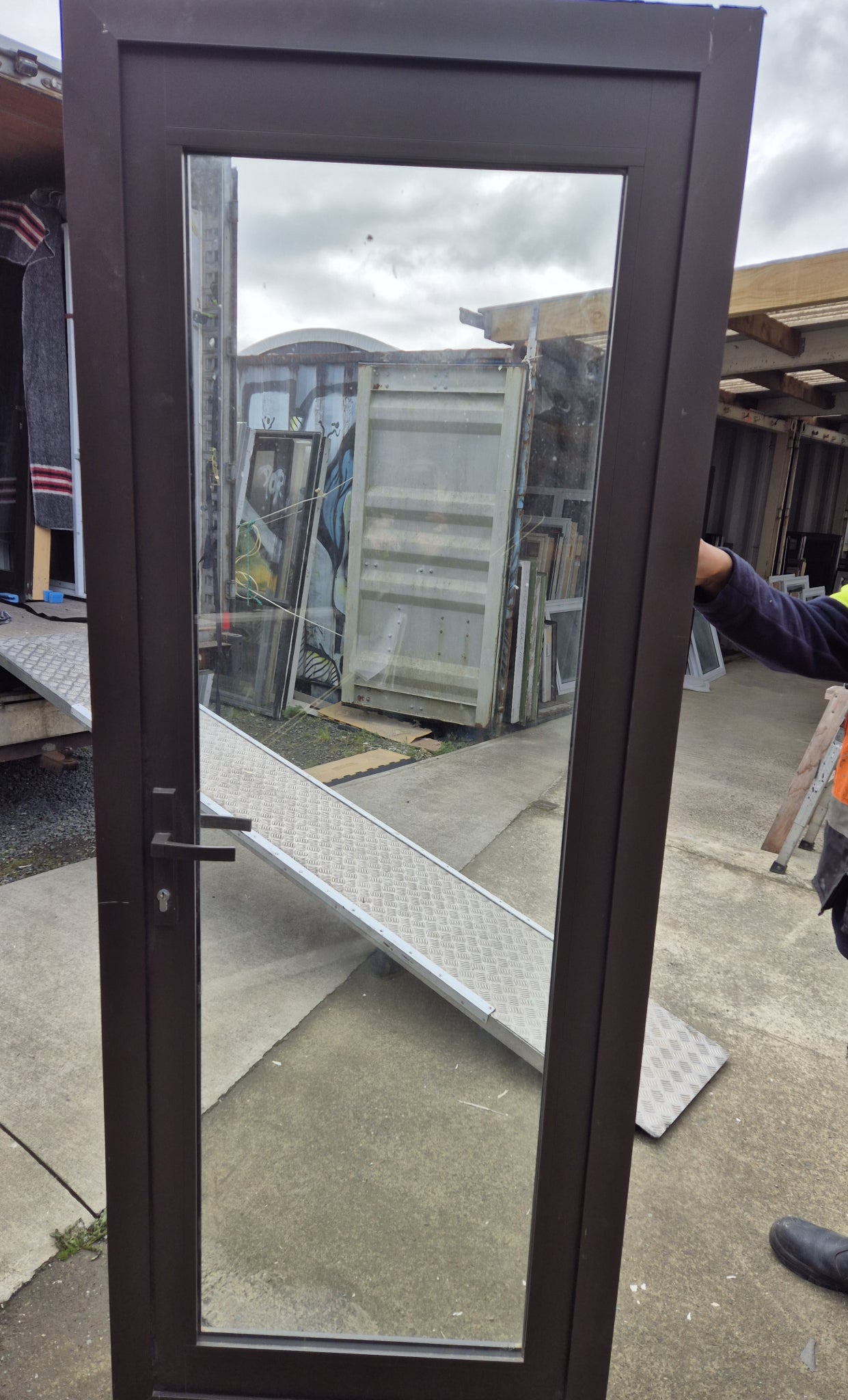 Double Glazed Brown PA door 2080 H x 780 W #2148 (2 available)
