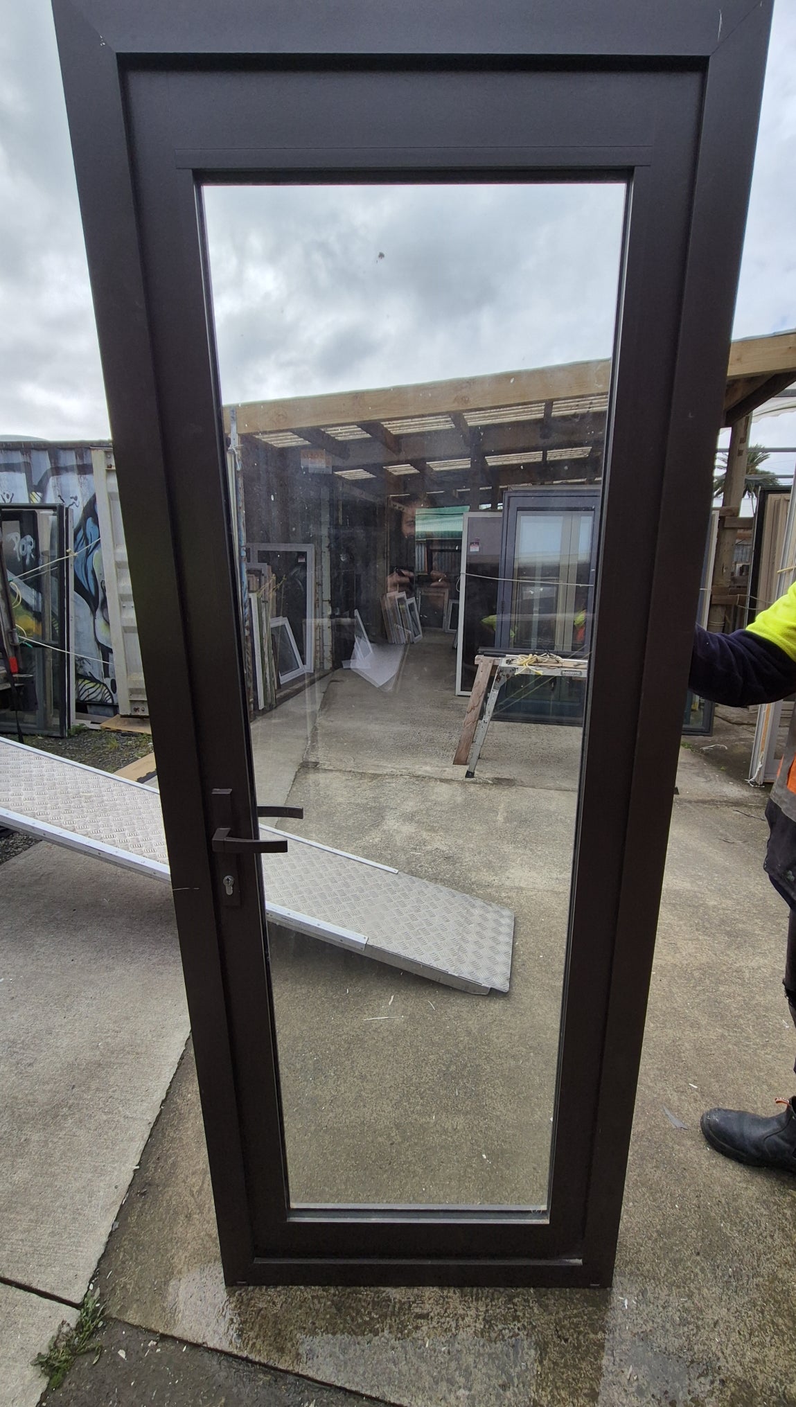 Double Glazed Brown PA door 2080 H x 780 W #2148 (2 available)