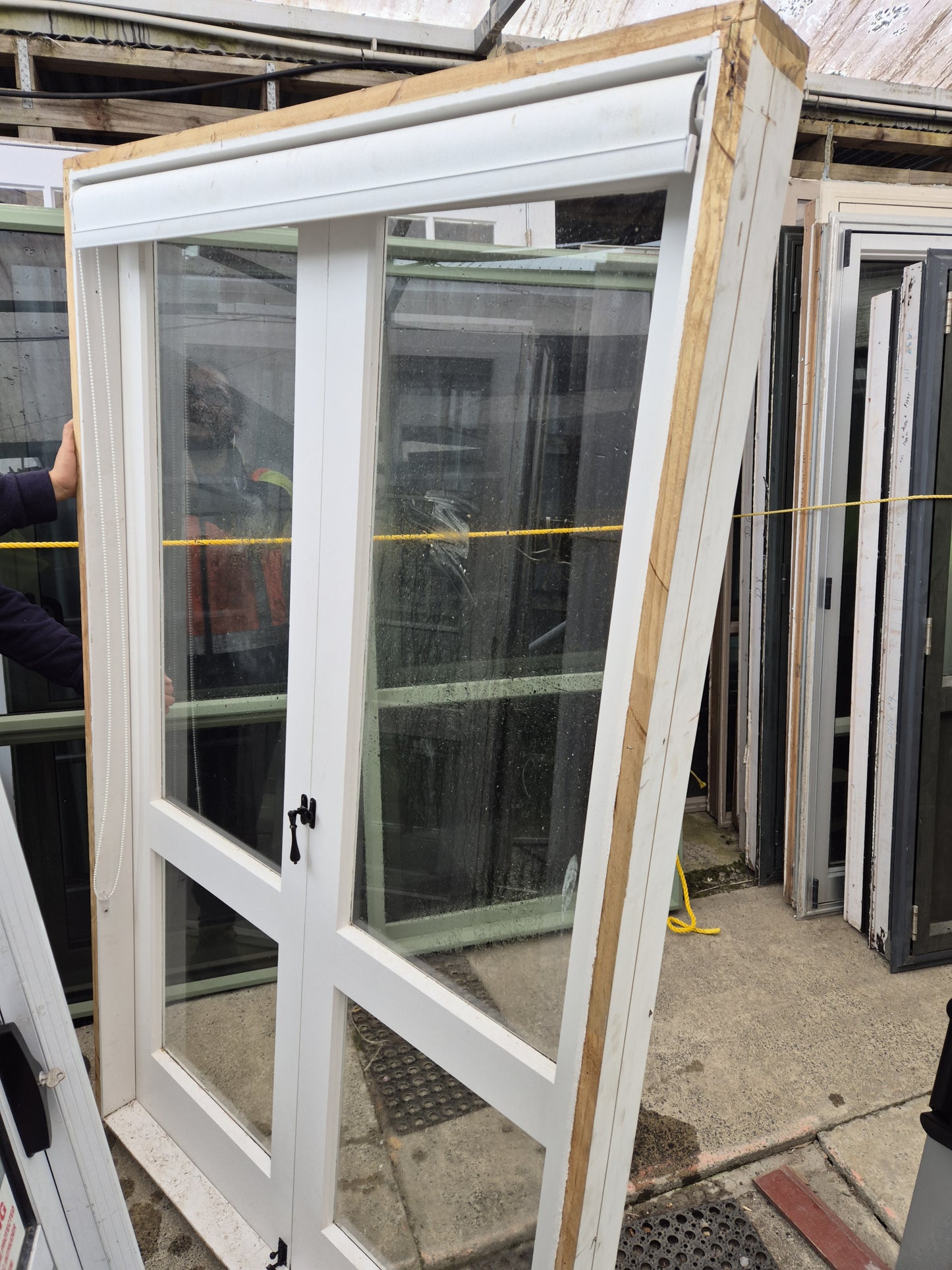 Wooden French doors 2040 H x 1260 W #2146 (2 sets available)