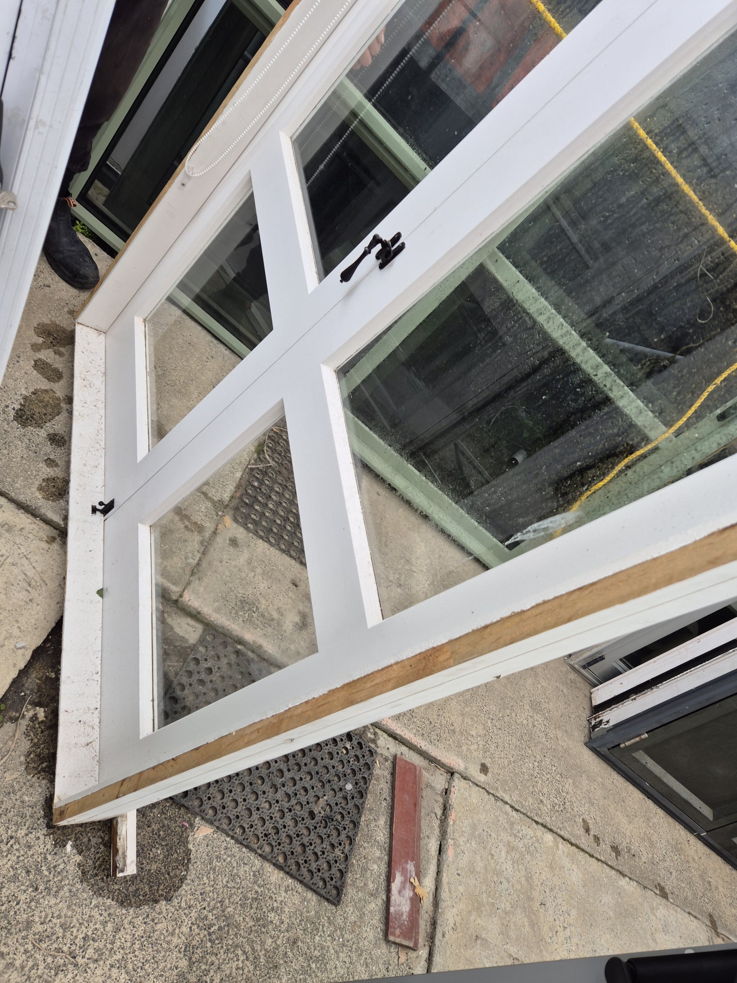 Wooden French doors 2040 H x 1260 W #2146 (2 sets available)