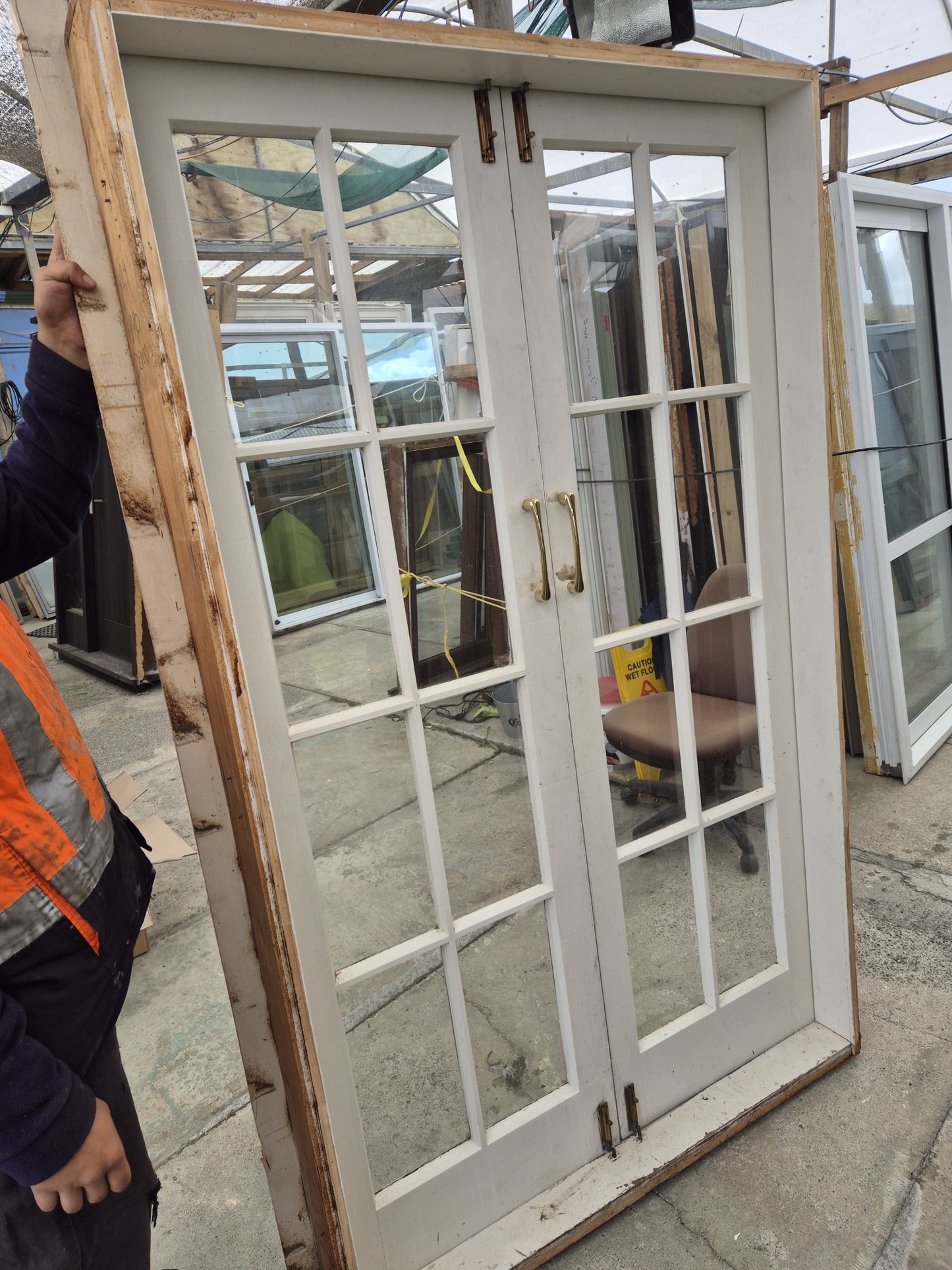 Wooden Colonial French Doors 2030 H x 1260 W #2155