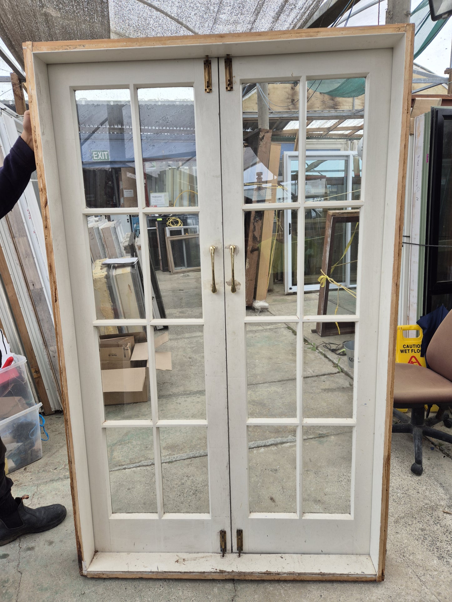 Wooden Colonial French Doors 2030 H x 1260 W #2155