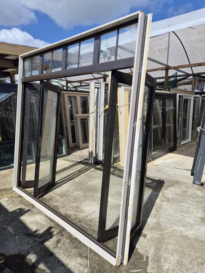 Brown Bifolding Doors 2400 H x 2240 W  #2161 **SPECIAL**