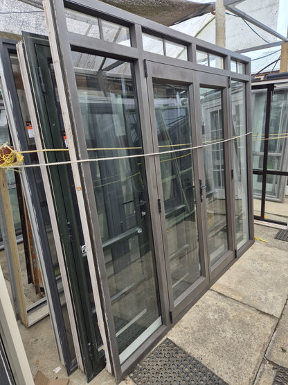 Brown French doors 2190 H x 2400 W Good condition #2163