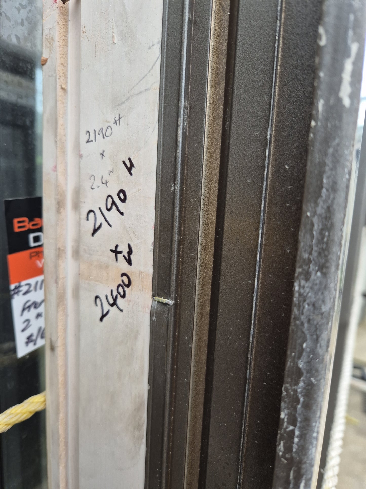 Brown French doors 2190 H x 2400 W Good condition #2163