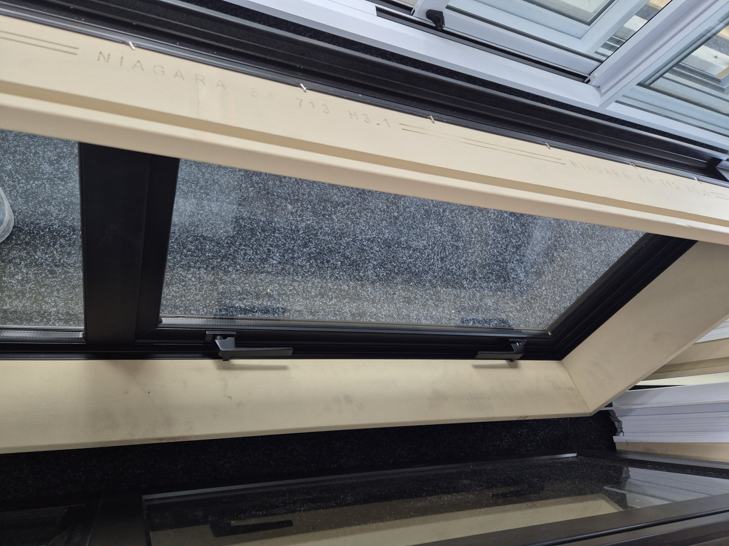 BRAND NEW DOUBLE GLAZED BLACK WINDOWS 500 H x1800 W #2159