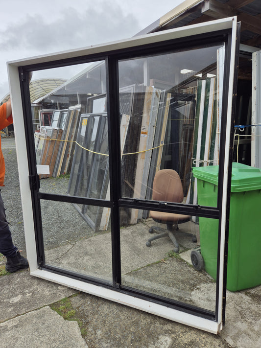 Black Ranchslider with Opening Window 2 m H x 1.8 m W #2184