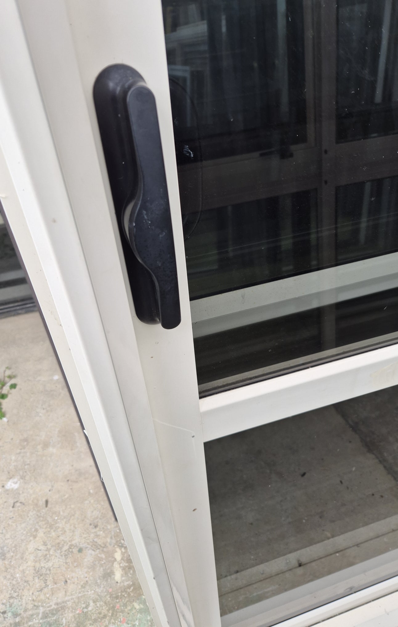 Cream Ranchslider with opening window 1980 H x 1600 W #2170