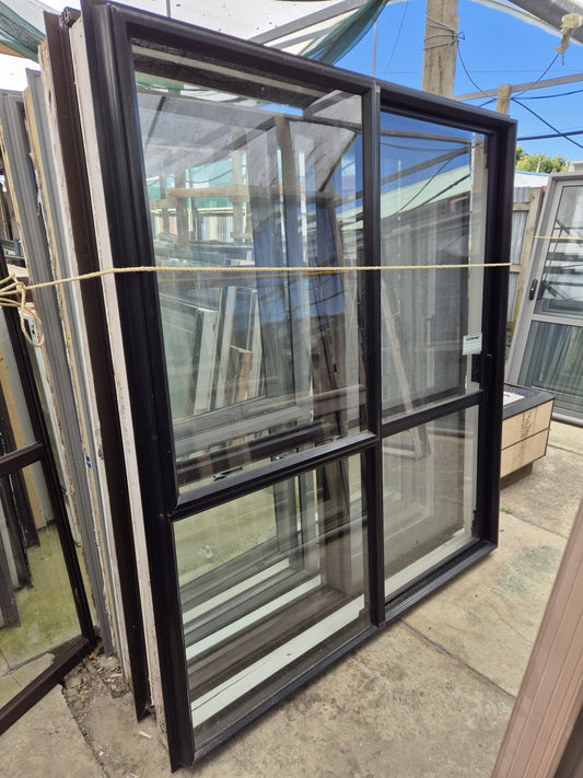 Black Sliding Door with opening window 2 H x 1.8 W #2176
