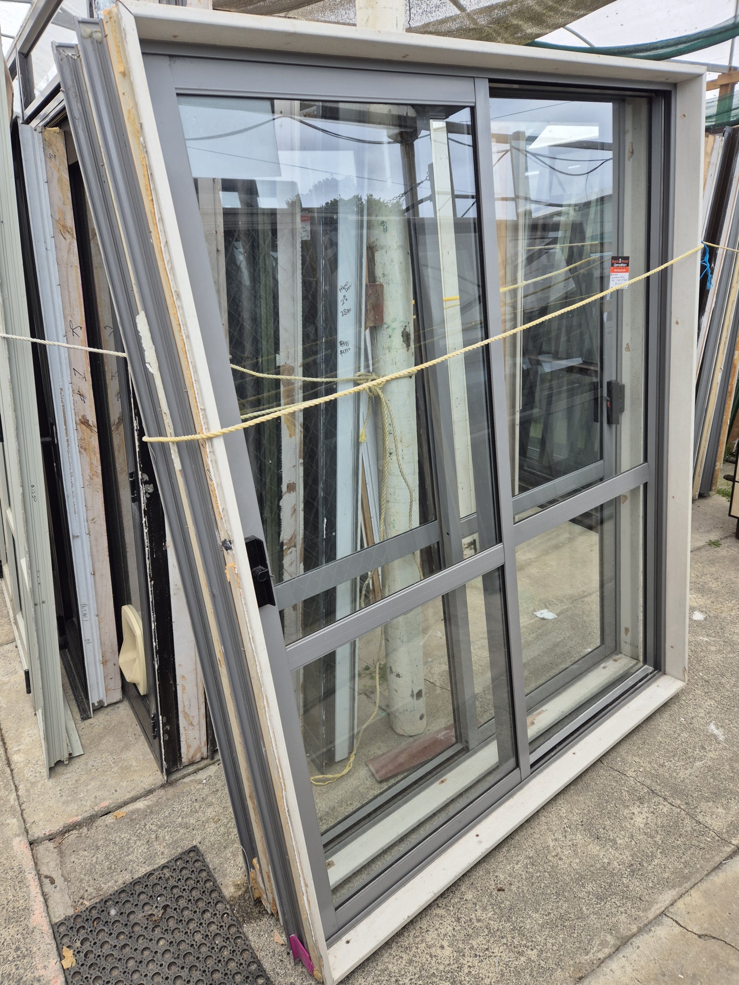 Sandstone Grey Ranchslider 1960 H x 1600 W #2177