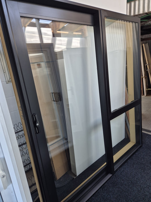 NEW Double Glazed Black Ranchslider with window 2H x 1.8W #2196 L-R